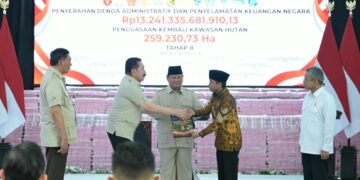 Presiden Prabowo Saksikan Penyelamatan Kekayaan Negara Rp13,24 Triliun dan 259 Ribu Hektare Kawasan Hutan kepada Negara