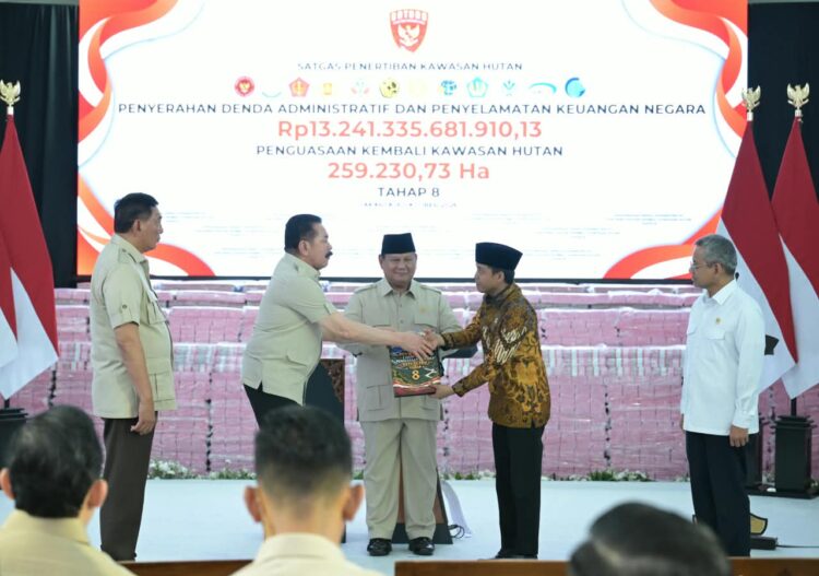 Presiden Prabowo Saksikan Penyelamatan Kekayaan Negara Rp13,24 Triliun dan 259 Ribu Hektare Kawasan Hutan kepada Negara